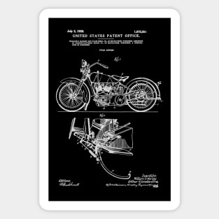 Motorcycle Patent White Sticker